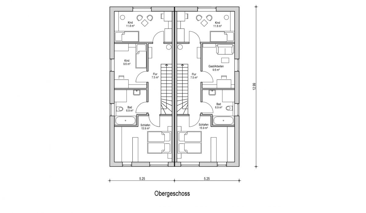 Grundriss Obergeschoss